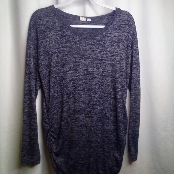 GAP Tops - Gap Maternity Blouse Small Long Sleeve V-Neck Blue